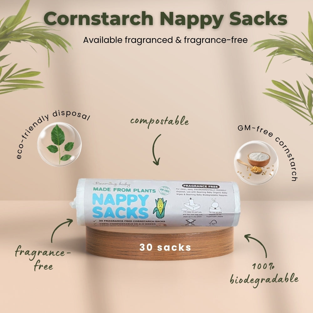 30 Pack of Biodegradable Nappy Sack Rolls