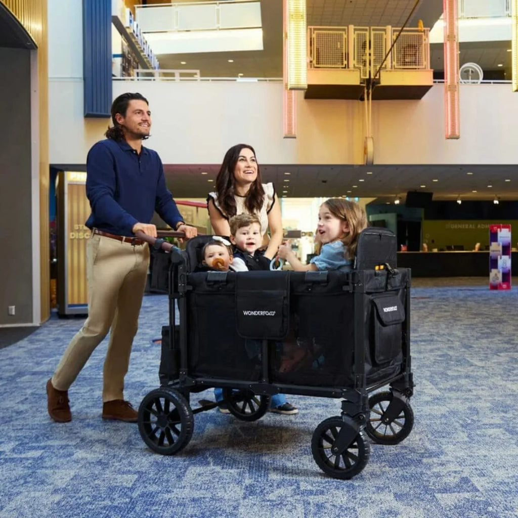 Wonderfold W4 Luxe Pro Stroller Wagon - Jet Black