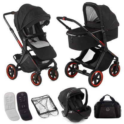 Jané Limited Edition Crosslight Pro Carbon 3in1 Travel System with Lie-Flat Kombibaby Car Seat