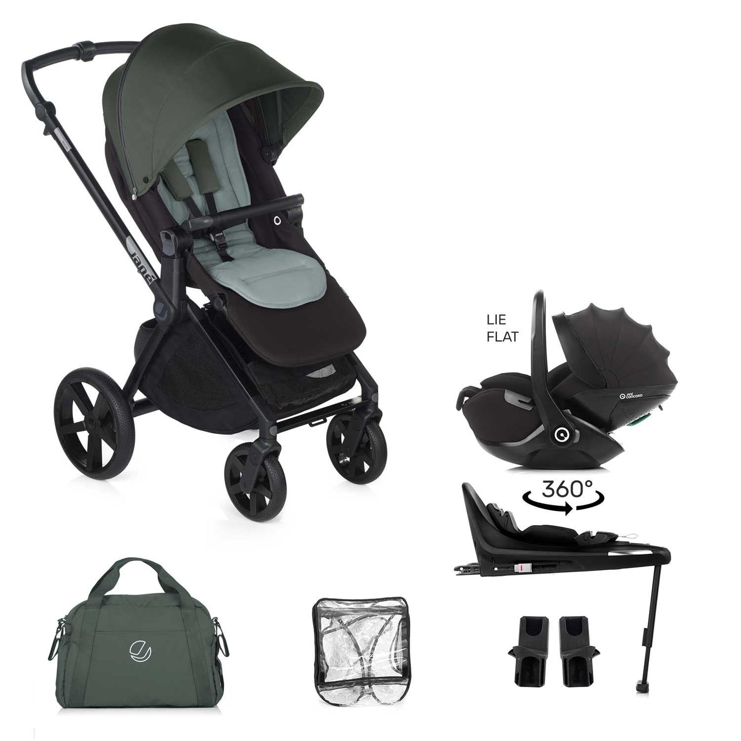 Jane Muum-4 Kombibaby 360 Lie-Flat Car Seat Travel System