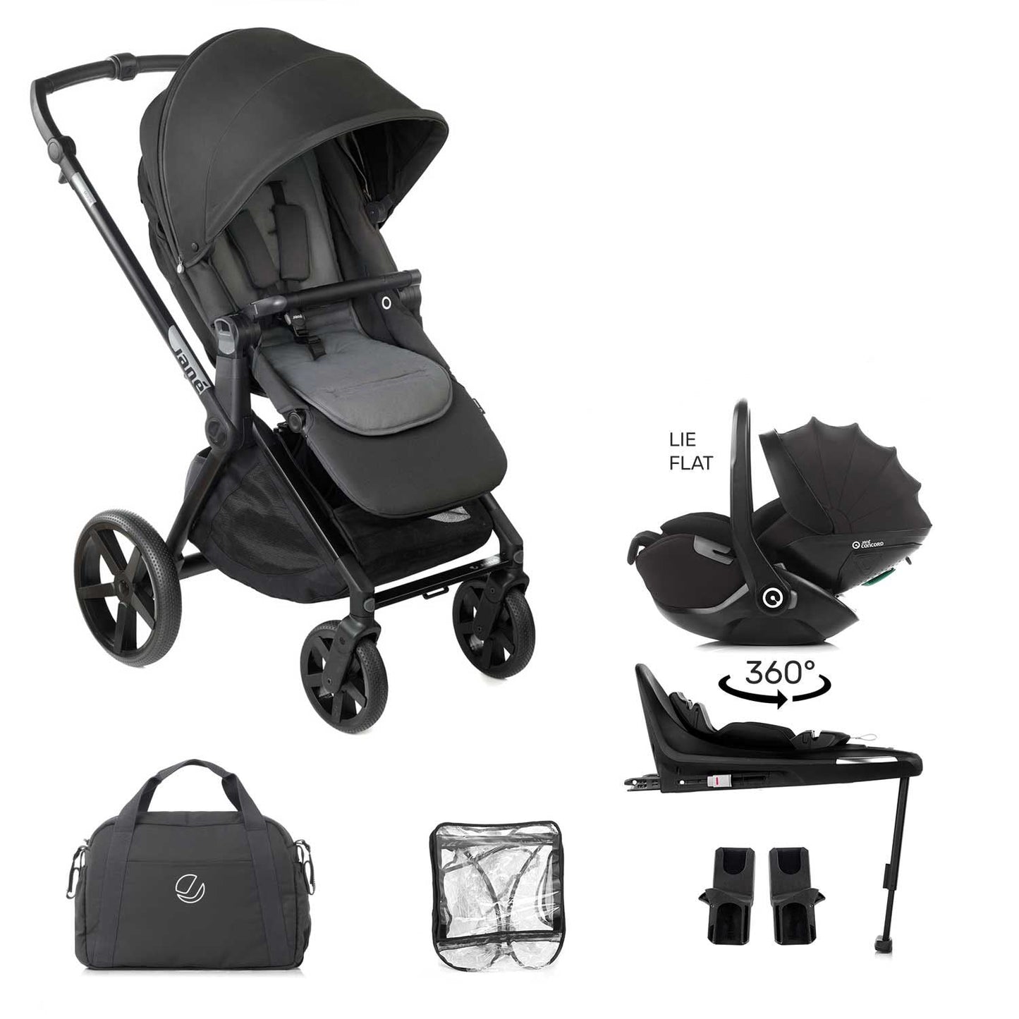 Jane Muum-4 Kombibaby 360 Lie-Flat Car Seat Travel System