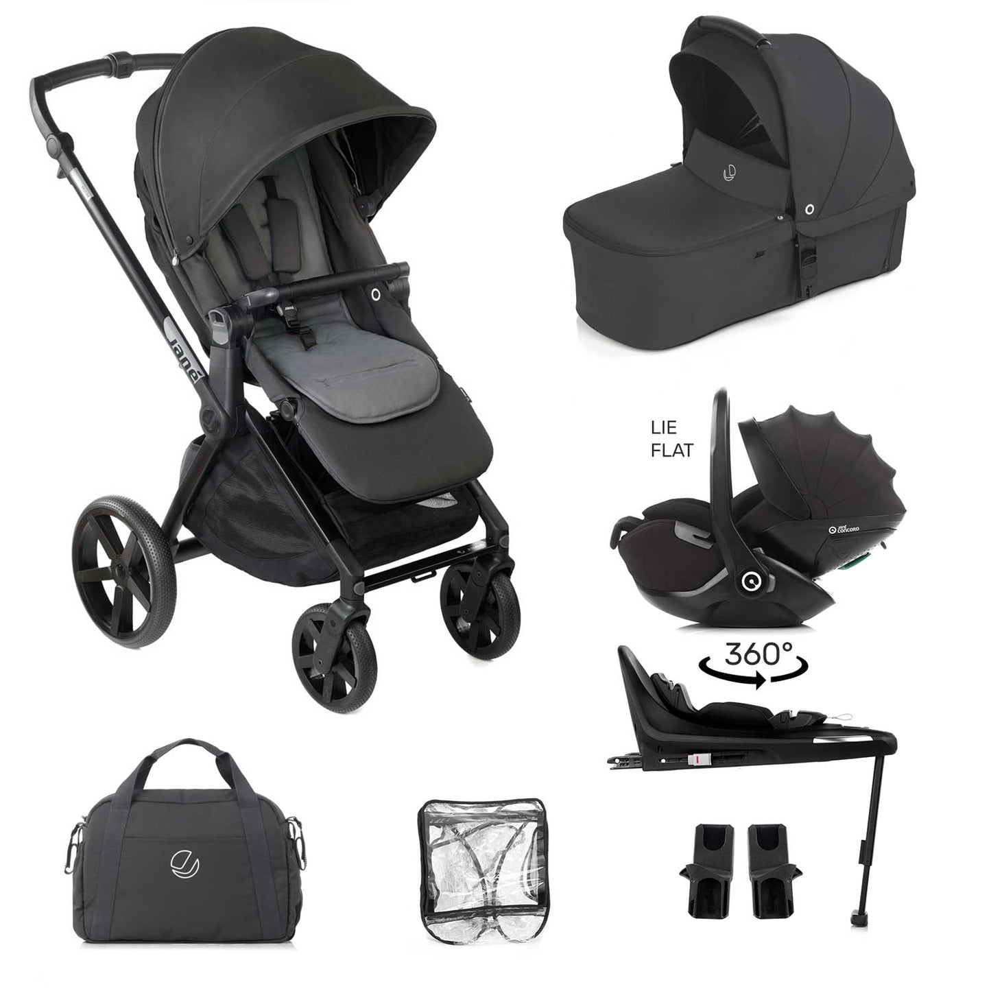 Jane Muum-4 Kombibaby 360 Lie-Flat Car Seat Travel System