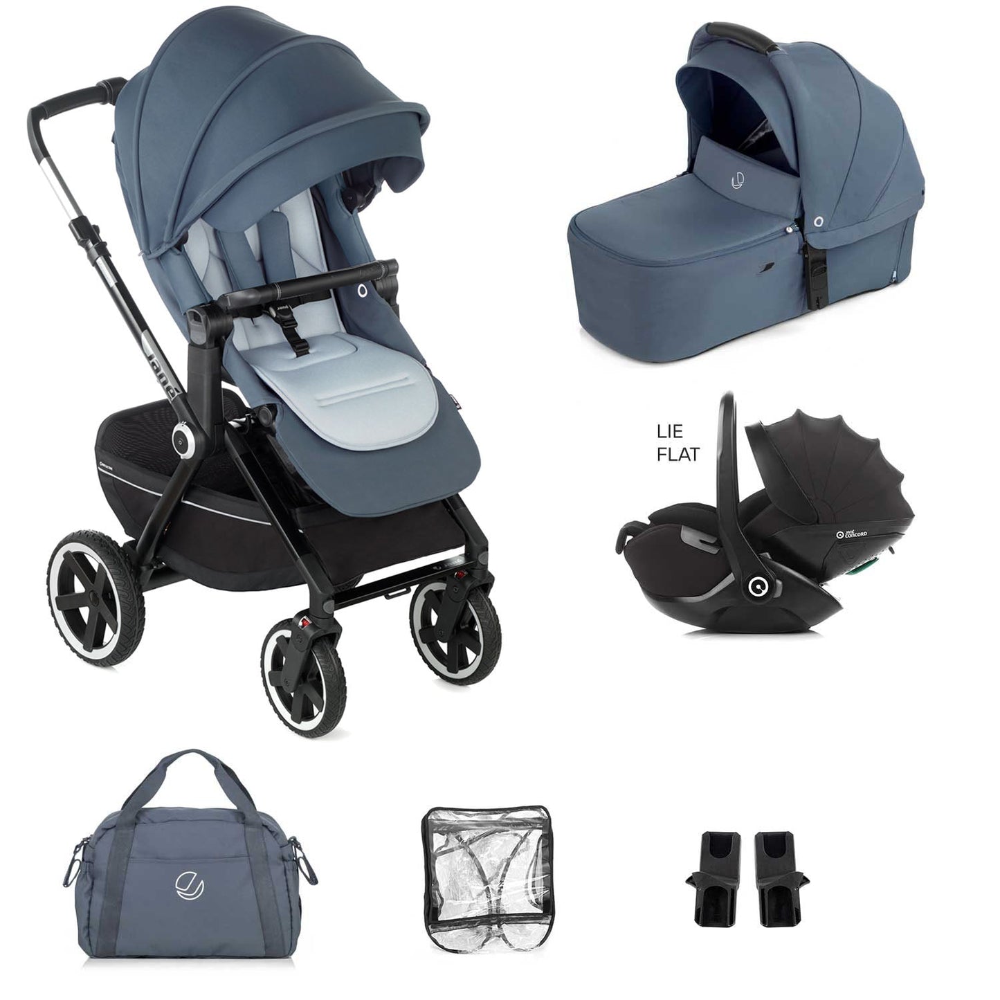 Jane Crosslight 3 + Kombibaby 360 Lie-Flat Car Seat Travel System