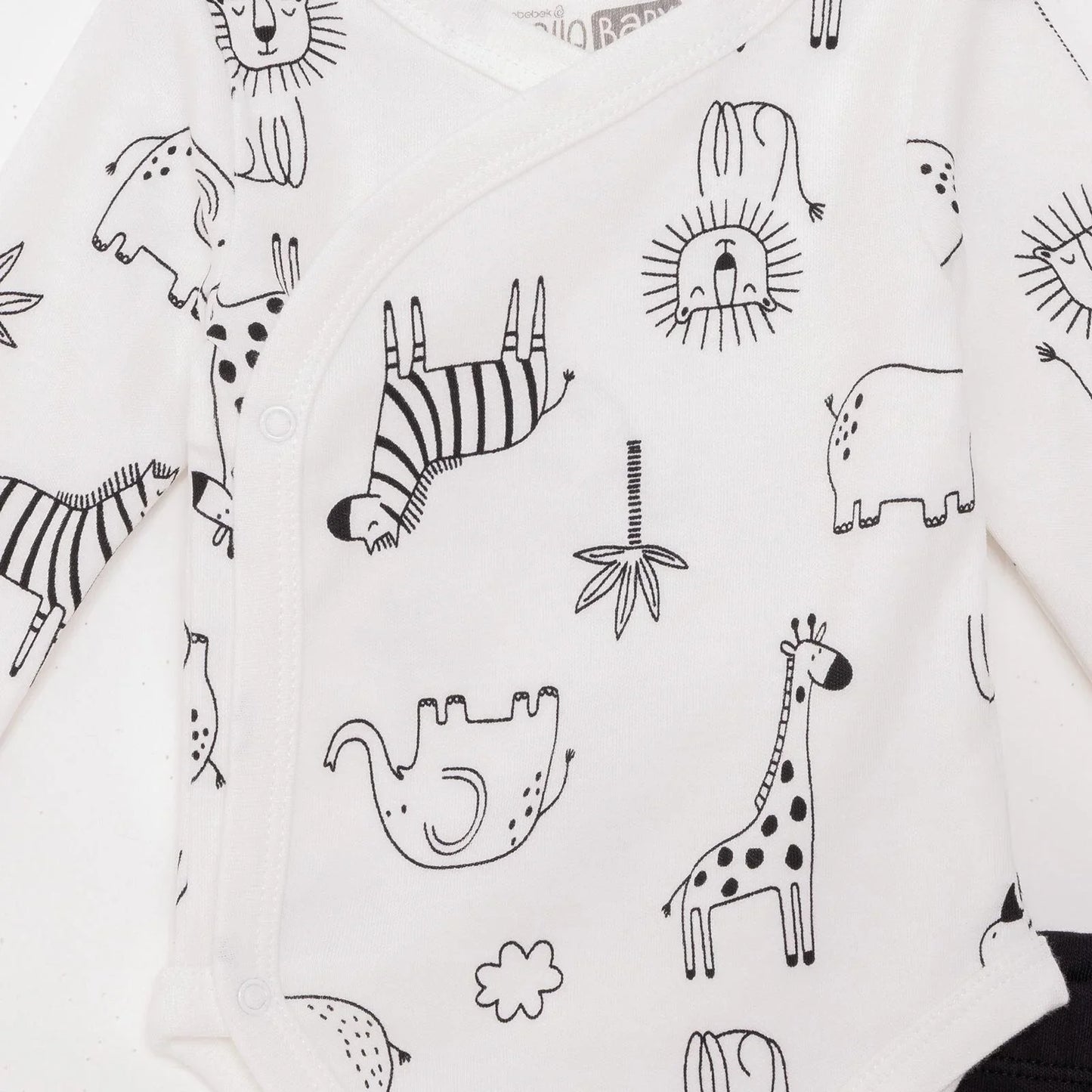 HelloBaby Newborn Body Footed Bottom - Ecru