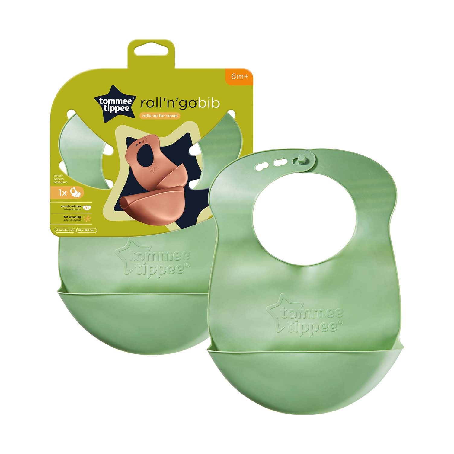 Tommee Tippee Roll & Go Bib - Assorted (PACK OF 1 - SINGLE BIB)