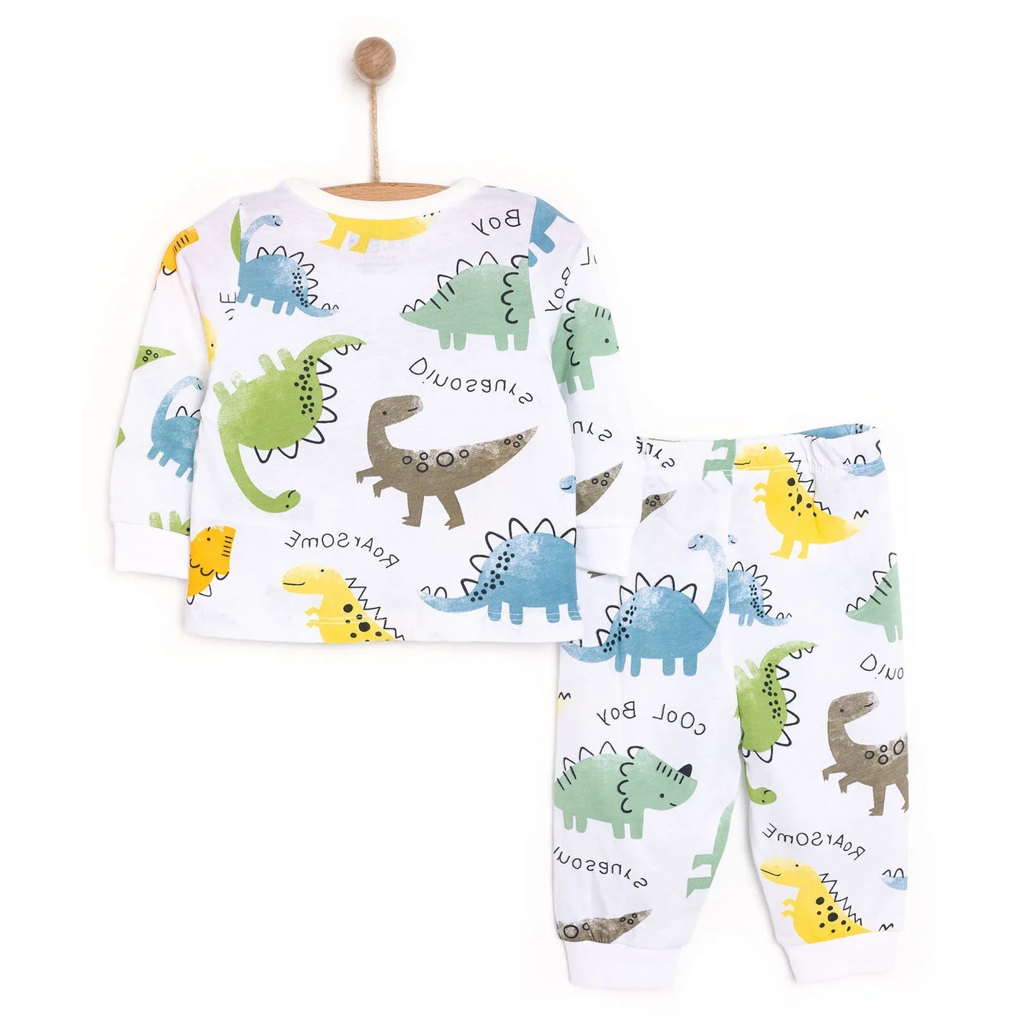 HelloBaby Baby Boy Long Sleeve Pyjamas Set - White