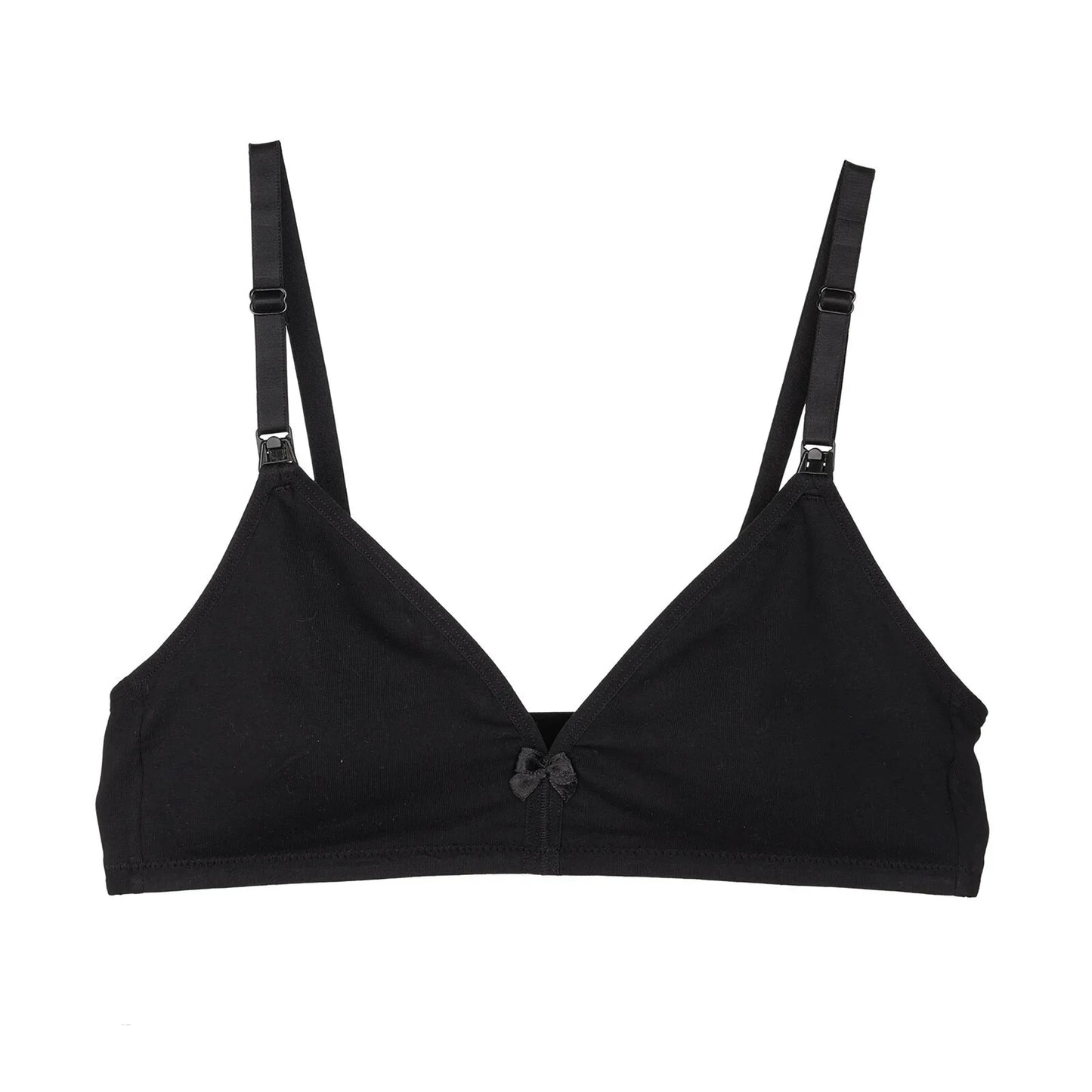 baby mom Non Padded Nursing Bra - Black