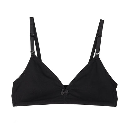 baby mom Non Padded Nursing Bra - Black