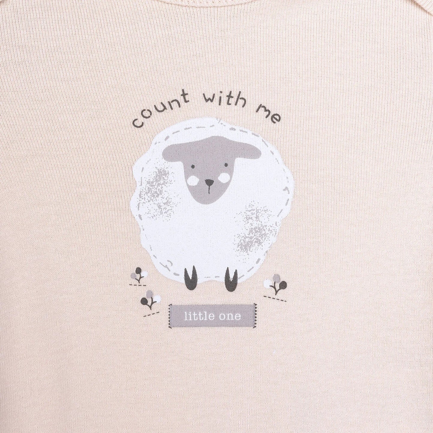 HelloBaby Baby Girl Long Sleeve Bodysuit 2 pcs - Beige