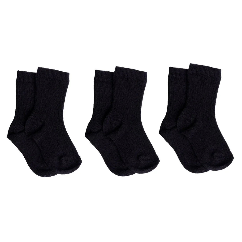 HelloBaby Unisex  Socks 3 Pcs - Black