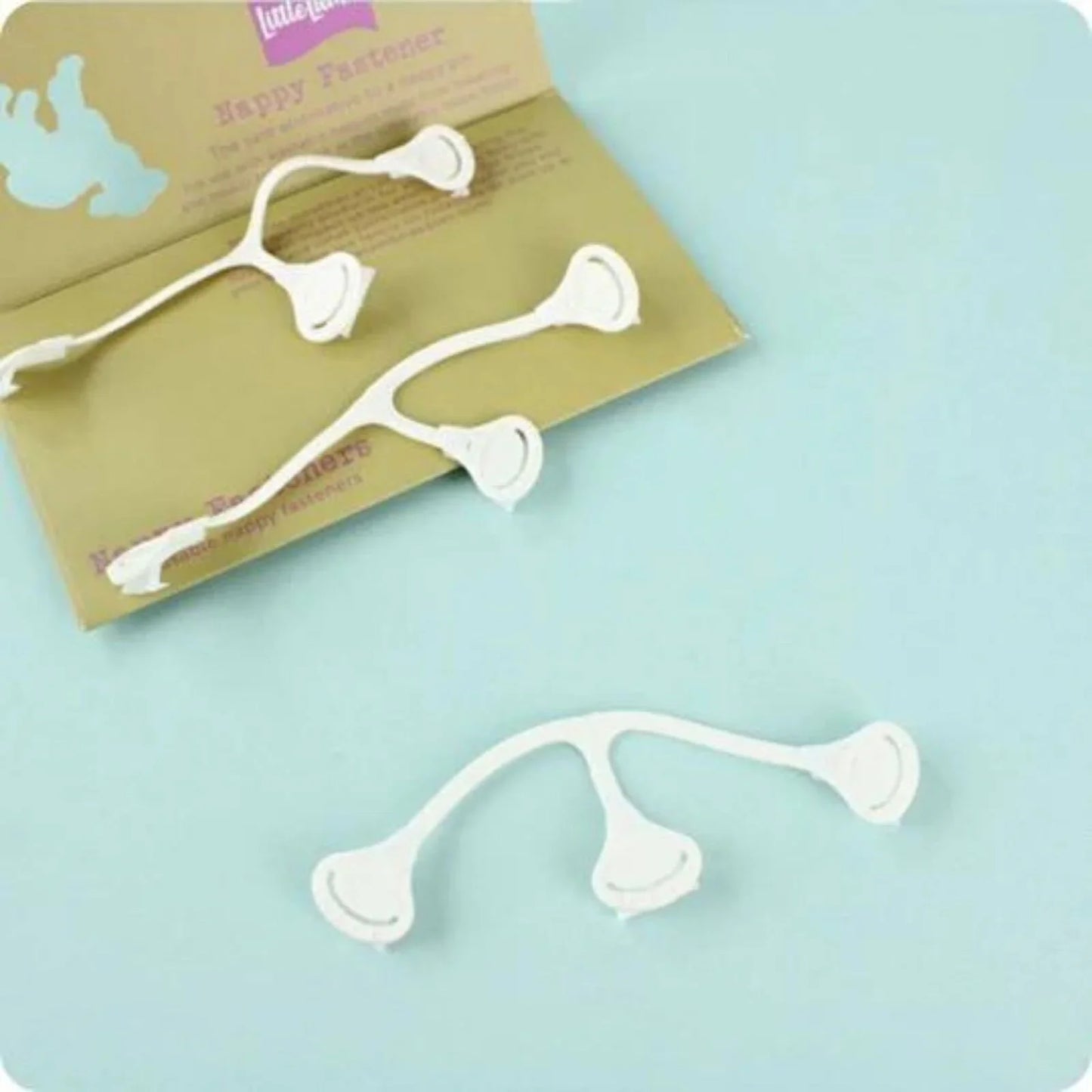 Nappi Nippas No Pin Fasteners for Terry Nappies 3 pcs - White
