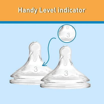 Dr. Brown's Options+ Baby Bottle Teats Level 3 Wide Neck 6+ months Pack of 2