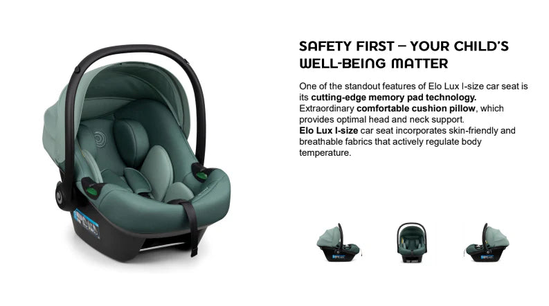 Tutis Elo Lux i-Size Car Seat (Available in Black/Grey/Mint)