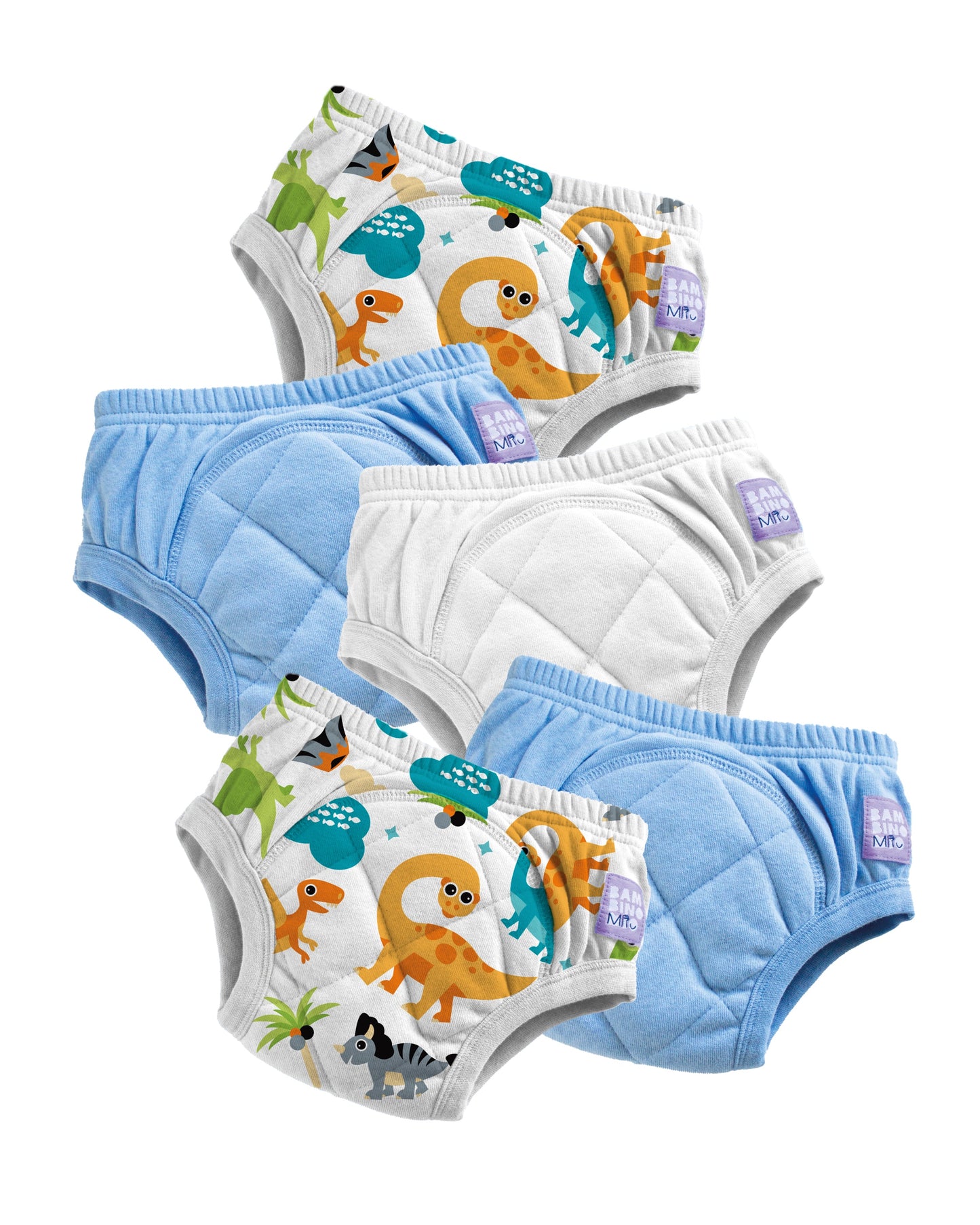 5 Pack Reusable Potty Training Pants in Mixed Dino - Enhanced Design