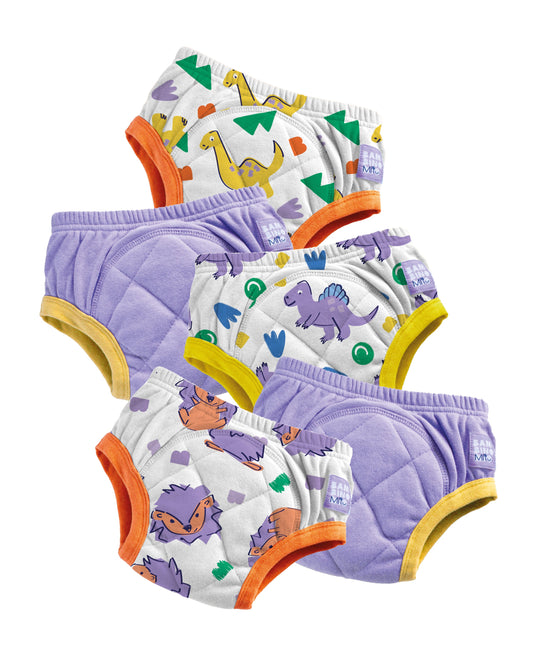 5 Pack Reusable Potty Training Pants in Mixed Grape - Enhanced Design