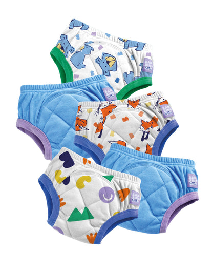 5 Pack Reusable Potty Training Pants in Mixed Sky - Enhanced Design