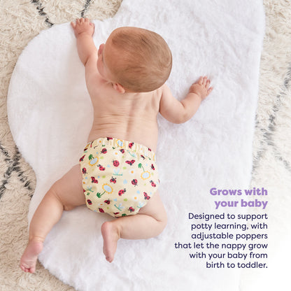The Everything Reusable Nappy Bundle in Garden Party