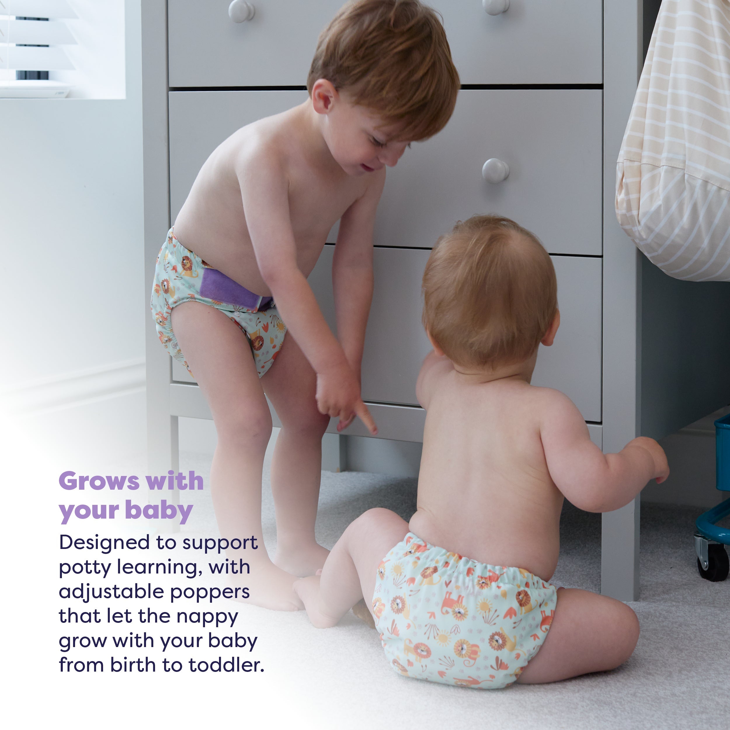 Revolutionary Reusable Nappy Bundle 5 Pack in Wild Life