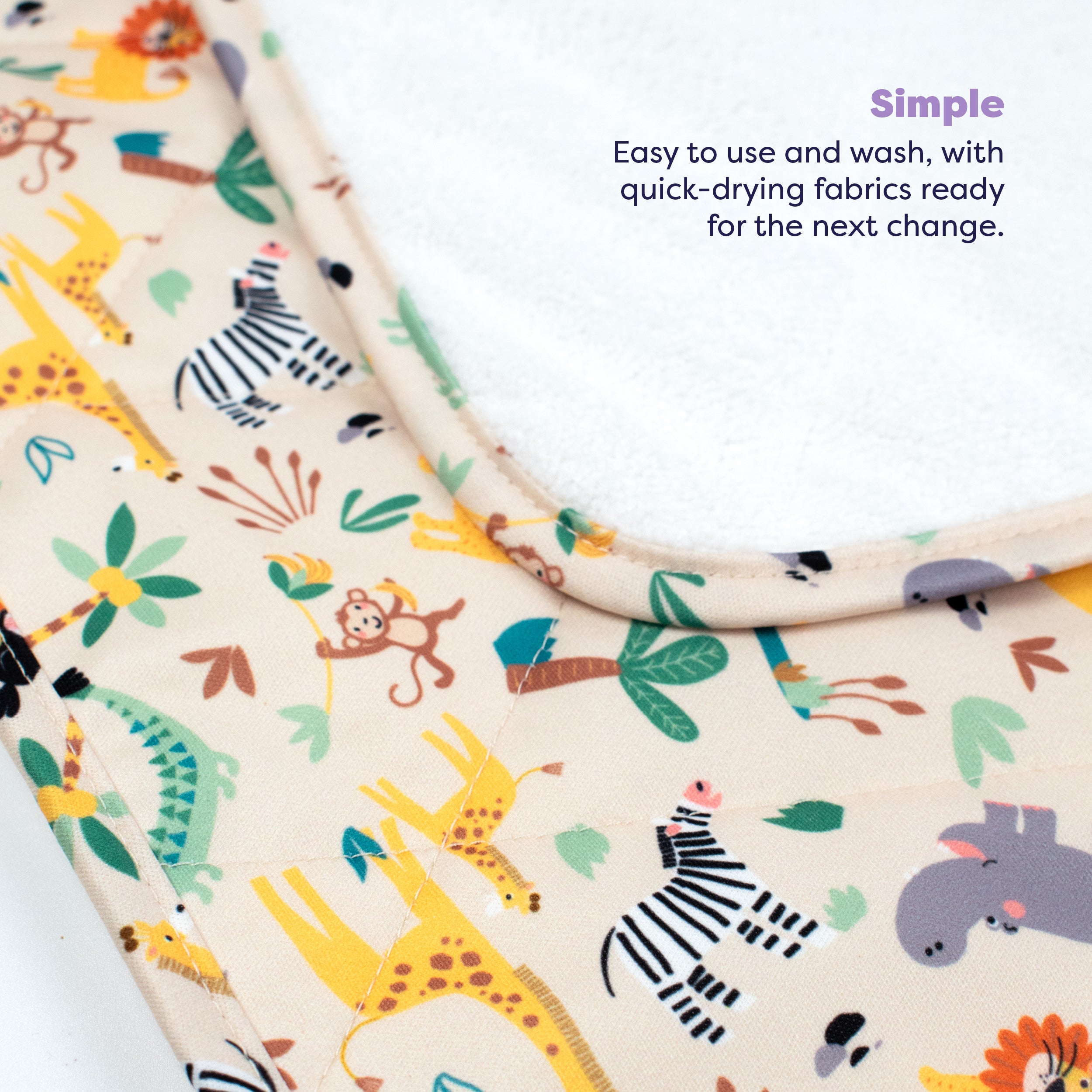 On-The-Move Baby Changing Mat in Safari Squad