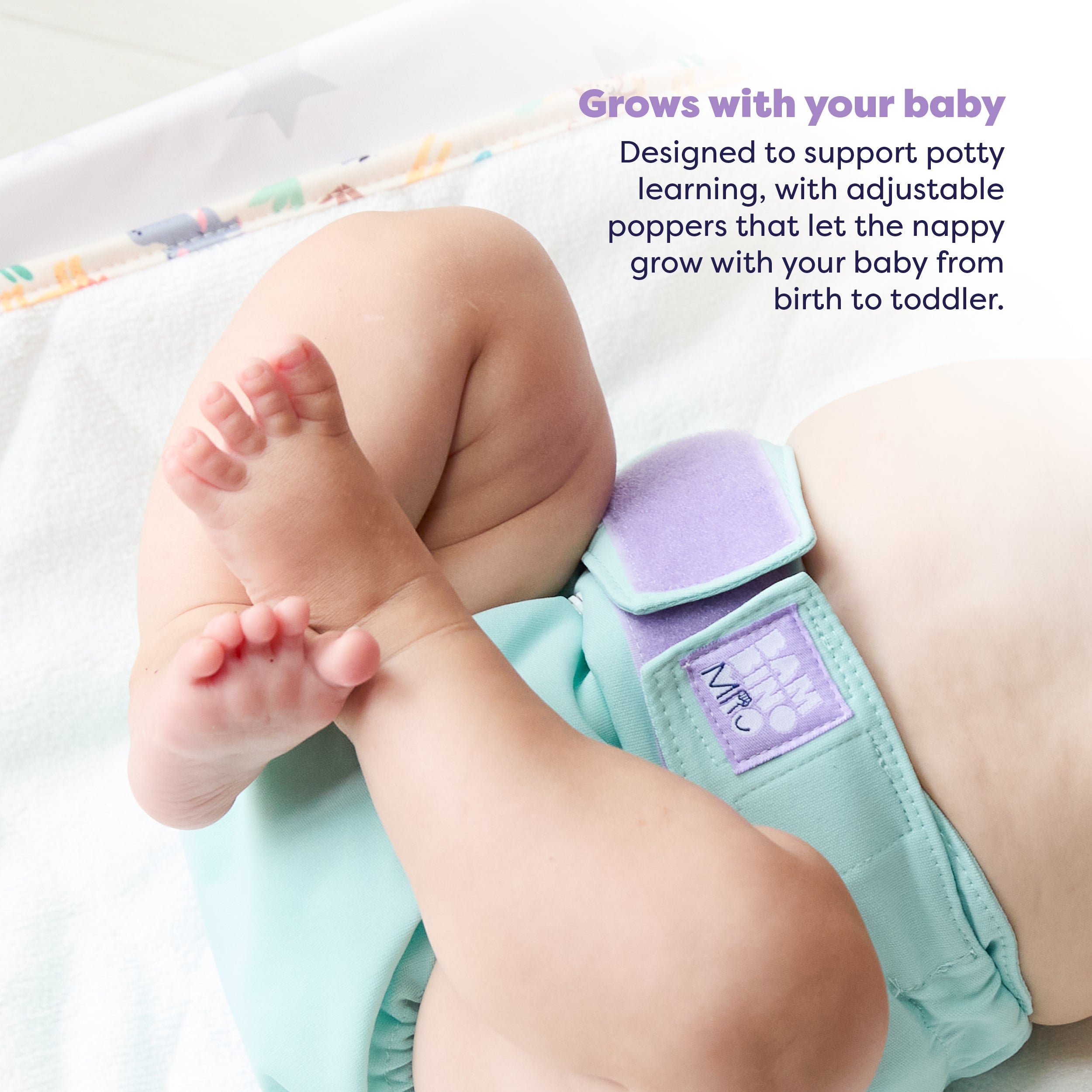 Revolutionary Reusable Nappy in Aqua