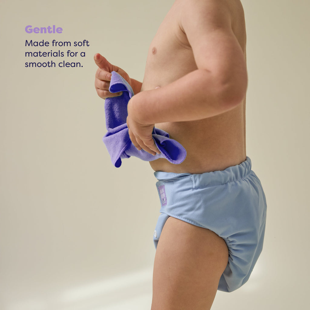Reusable Baby Wipes for Sensitive Skin in Cloud