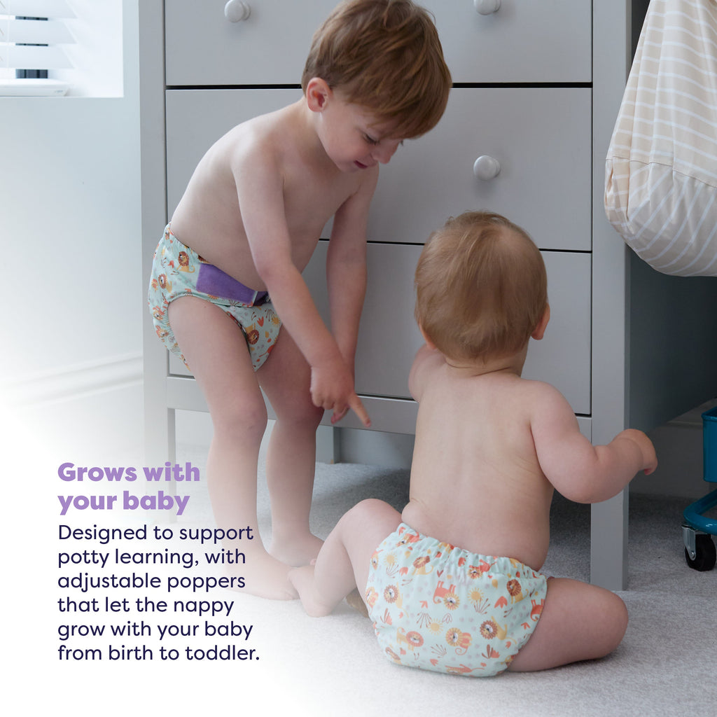 Revolutionary Reusable Nappy in Cool Cats