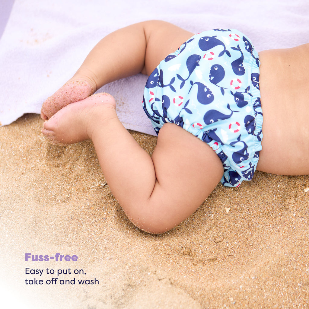 Reusable Swim Nappy in Blue Whale