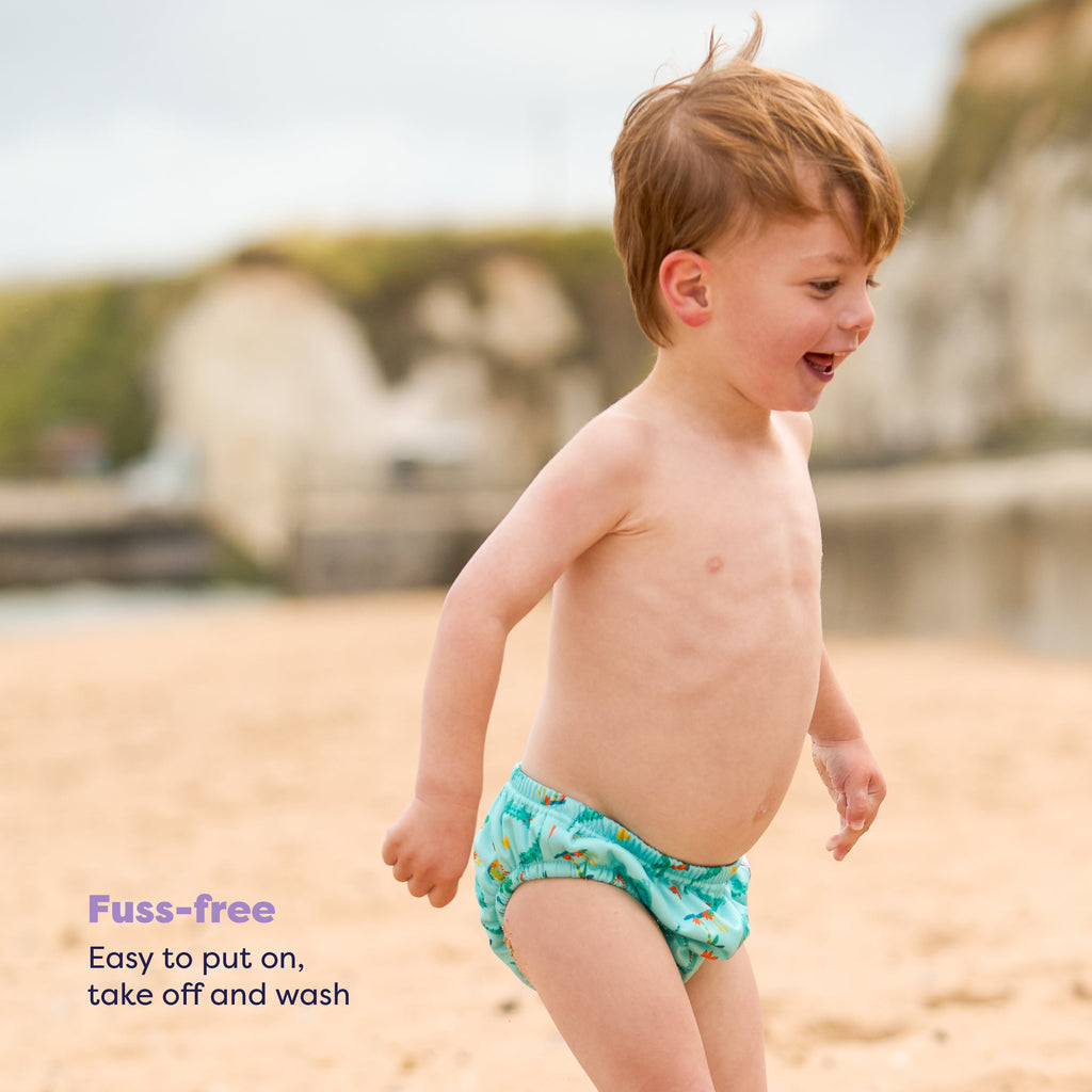 Reusable Swim Nappy in Crafty Croc