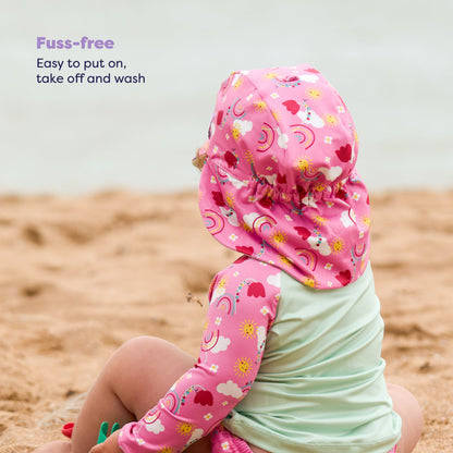 3 Piece Baby Swim Set with Swim Nappy, Swim top and Swim Hat in Happy Days