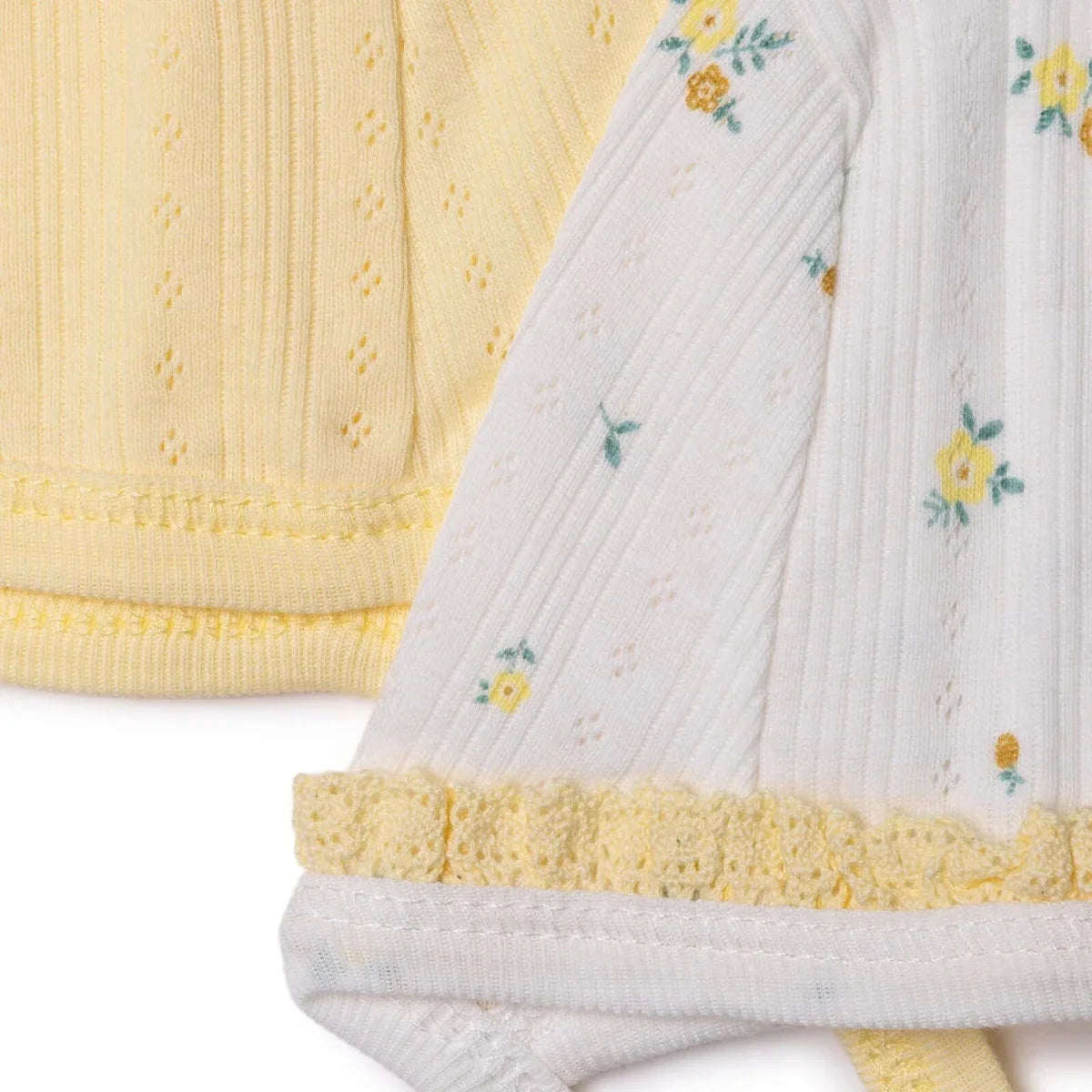 Bebetto Girls Hat Floral Print - Yellow