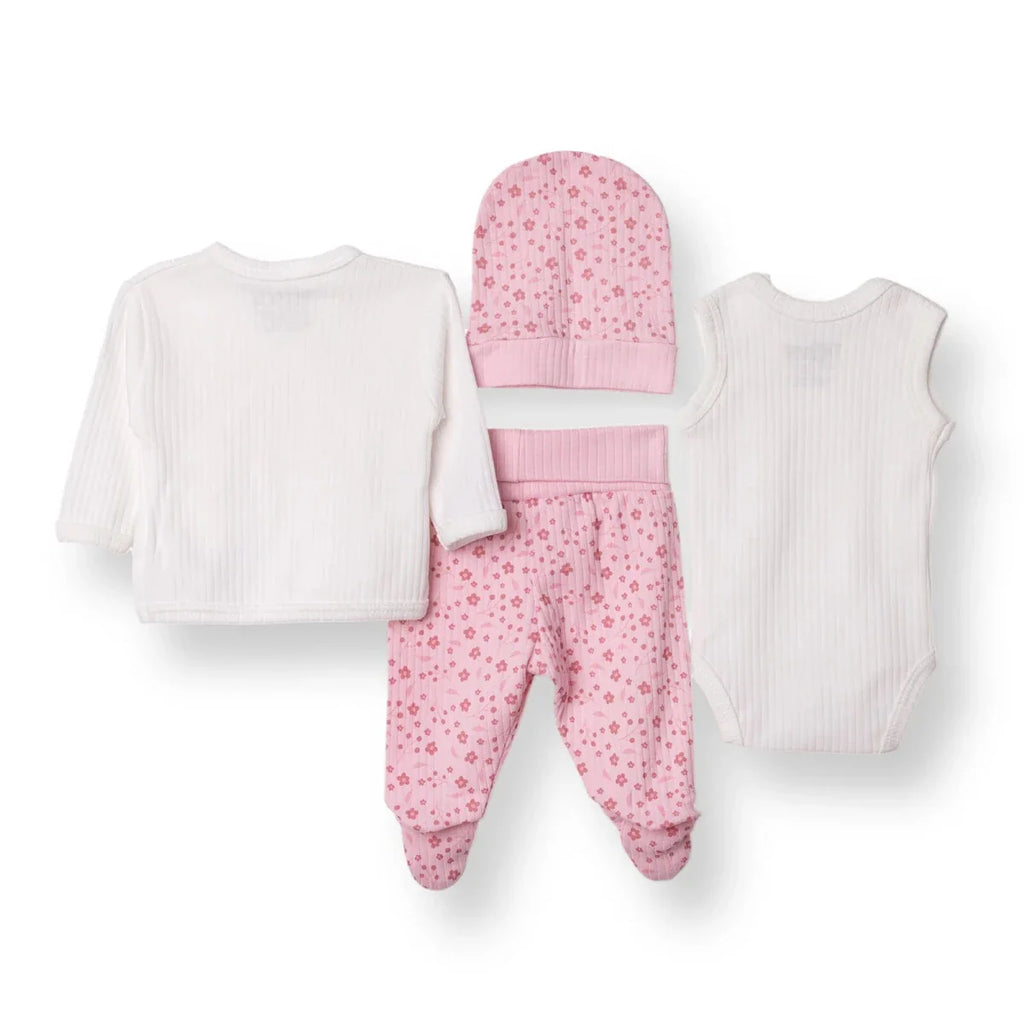 Tiffany 100% Cotton Tiny Baby Set - Ecru