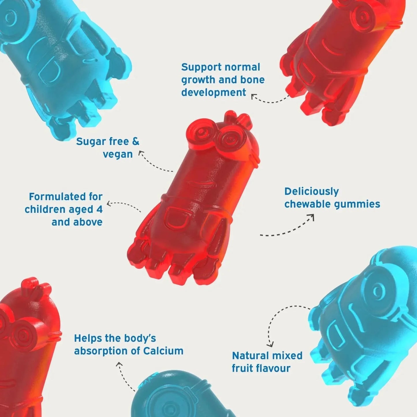 Nutriburst Minions Mighty Bones Vitamins 4+ years 60 pcs