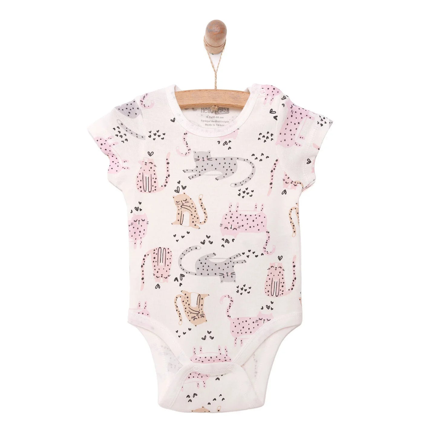 HelloBaby Baby Girl Short Sleeve Body - Ecru