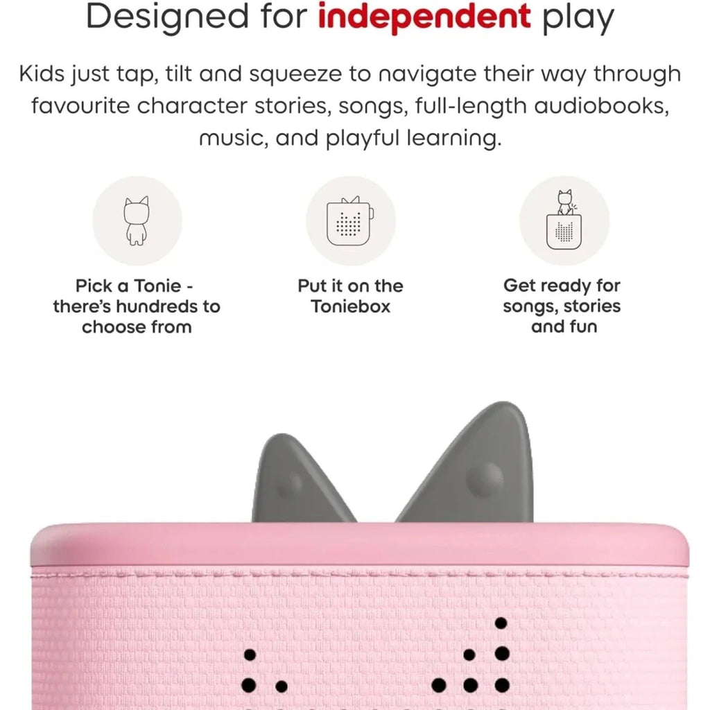 Tonies Toniebox 2 Cloud Starter Set with Creative Tonie Rubie - Pink Colour