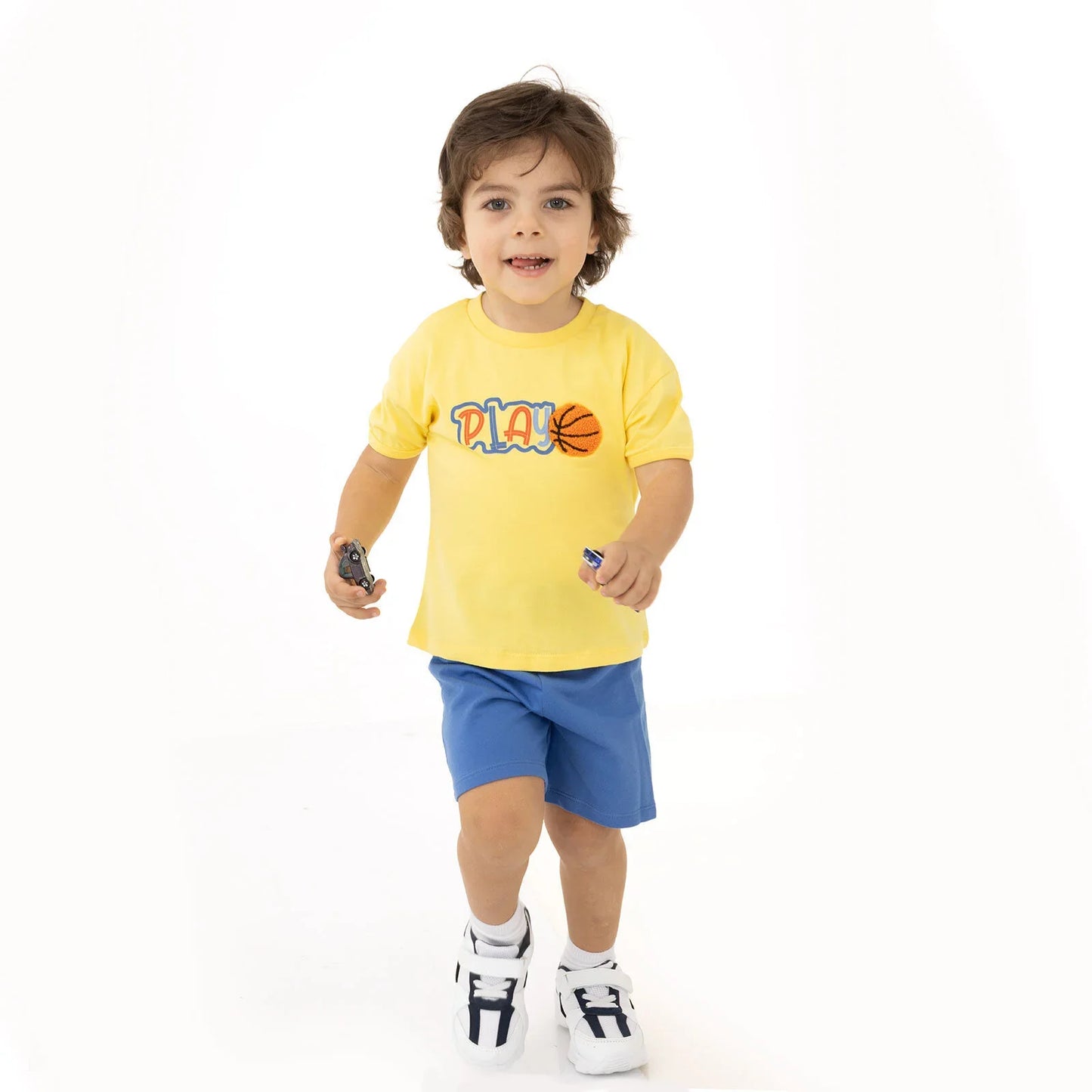 HelloBaby Motto Boy T-shirt & Short - Yellow