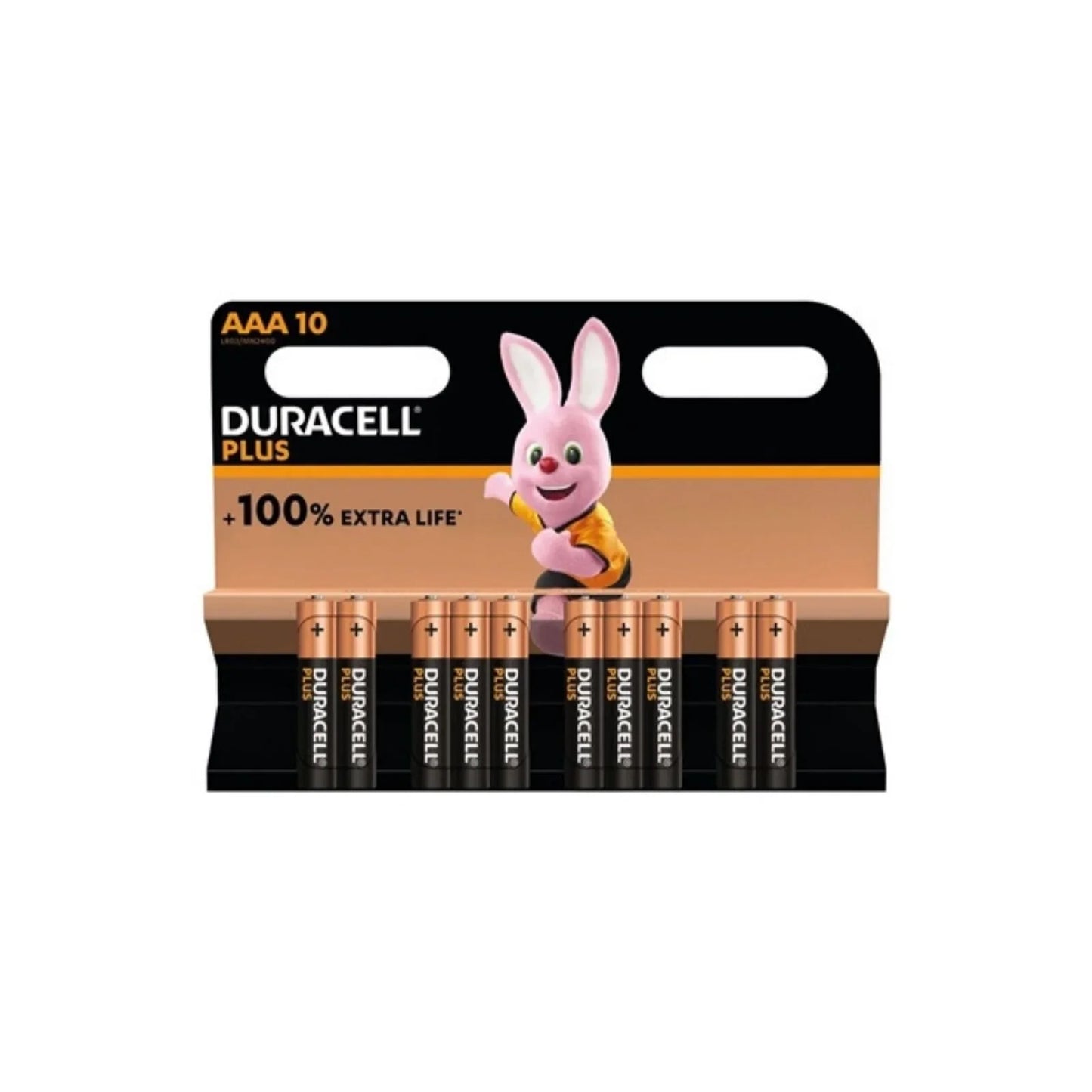 Duracell Plus AAA Alkaline Batteries 10 pcs