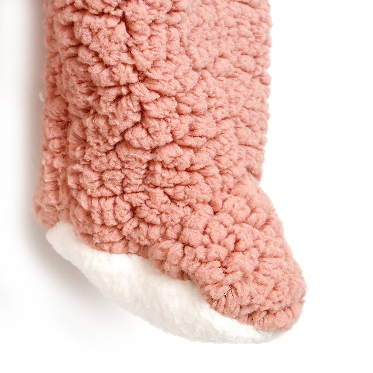 Midimod Newborn Rabbit Ear Welsoft Footed Jumpsuit - Light Rose