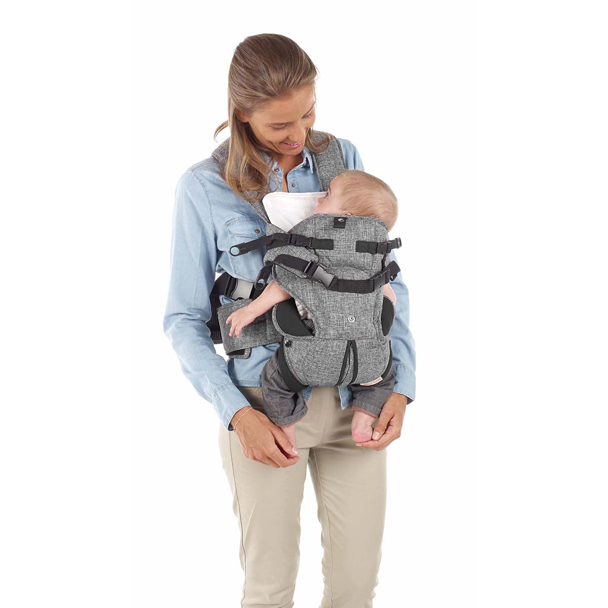 Jané Travel Ergonomic Baby Carrier – 3 Position, Breathable with Lumbar Support (Birth to 15kg), Crater