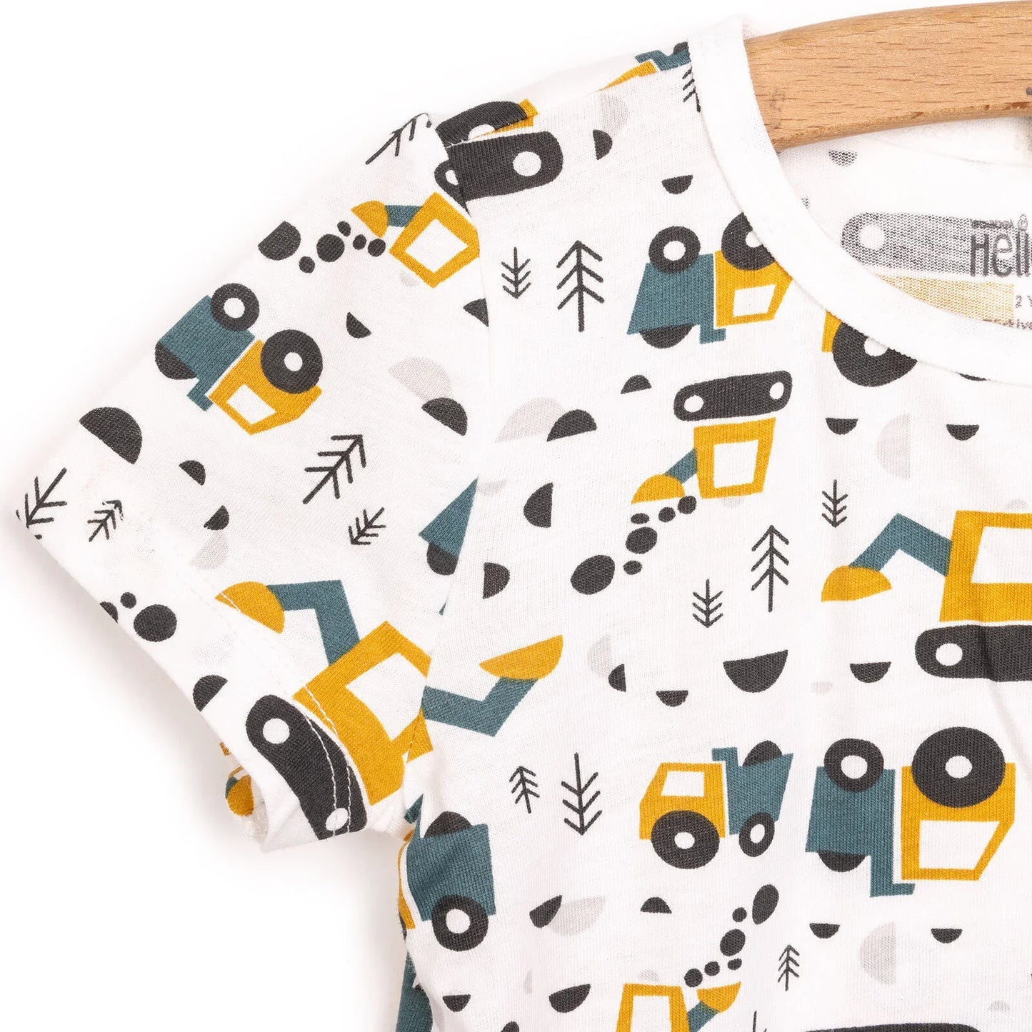 HelloBaby Baby Boy Short Sleeve Pyjamas Set - Ecru
