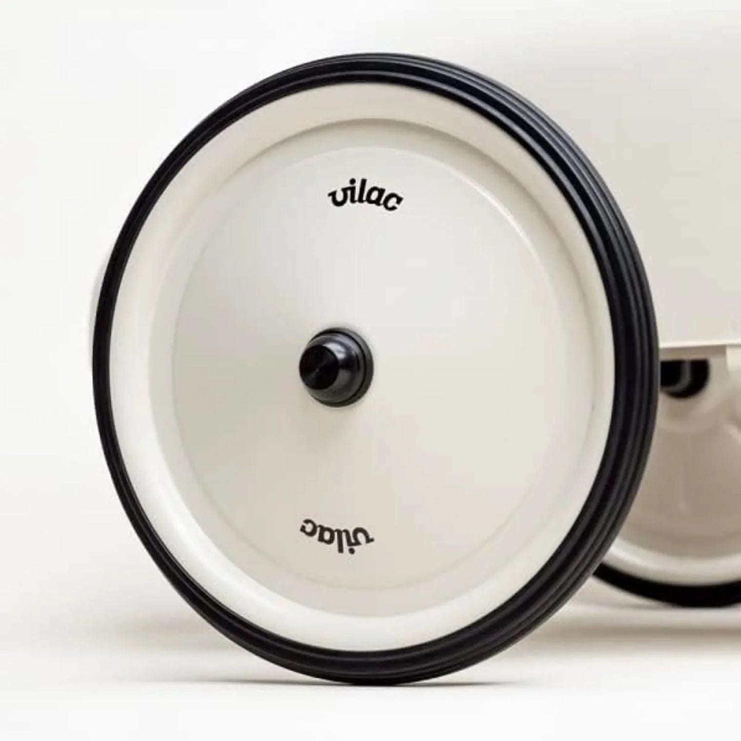 Vilac Ride On Metal Car Toy - Off White