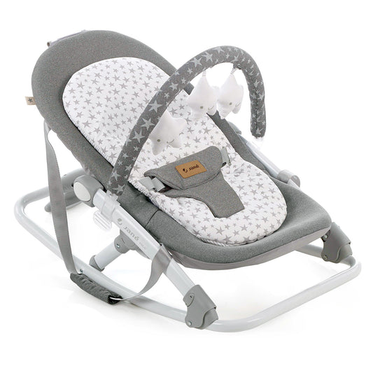 Jane Fold Hammock Baby Rocker with Toy Arch & Reversible Newborn Cushion, Star