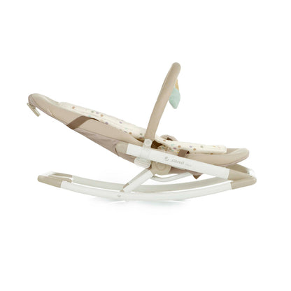 Fold Hammock Baby Rocker with Toy Arch & Reversible Newborn Cushion, Sesame