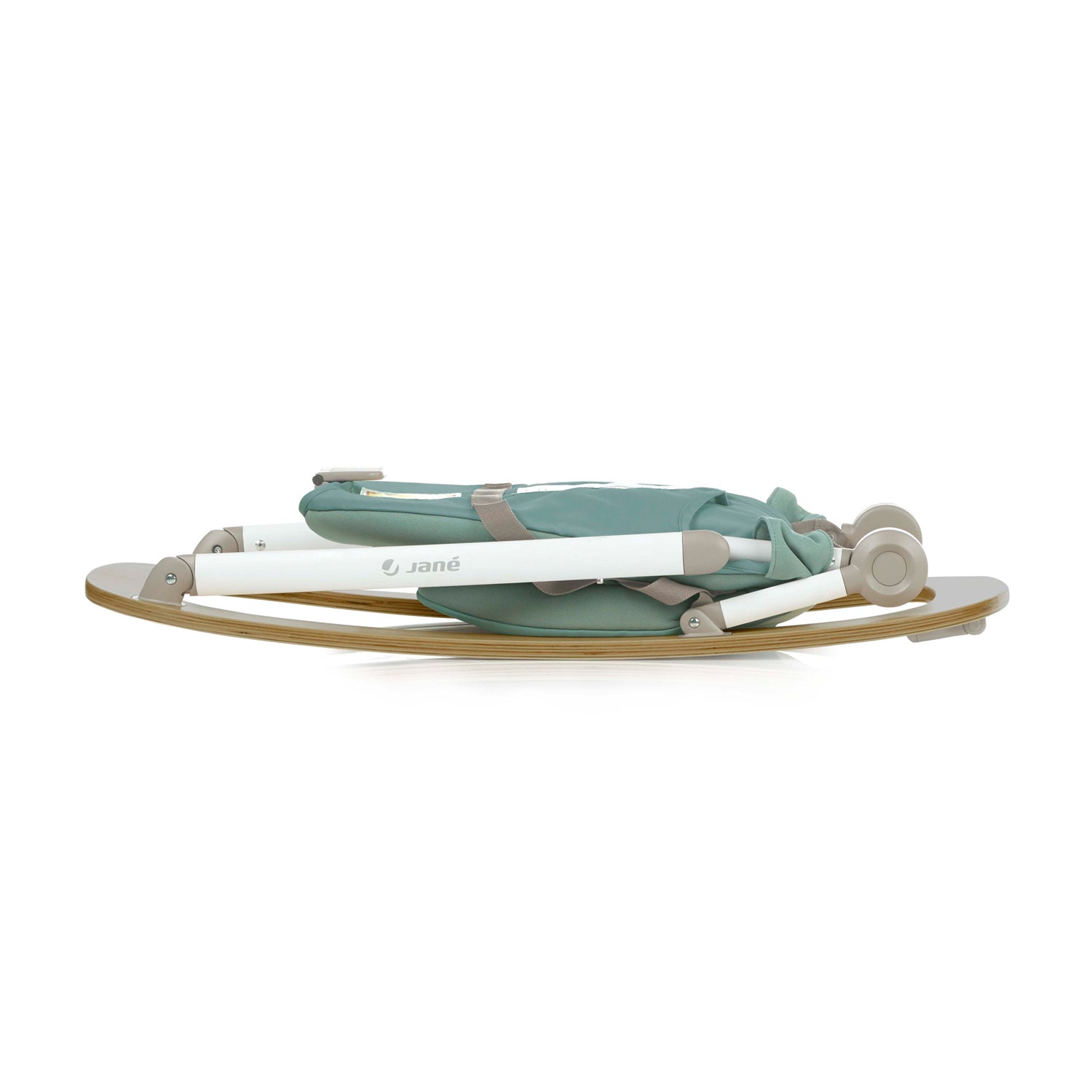 Jane Kalm Wooden Hammock – Natural Birch Rocker with Soft Padded Insert, Sesame