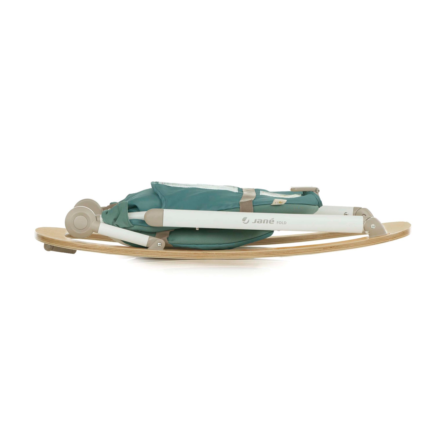 Jane Kalm Wooden Hammock – Natural Birch Rocker with Soft Padded Insert, Sesame