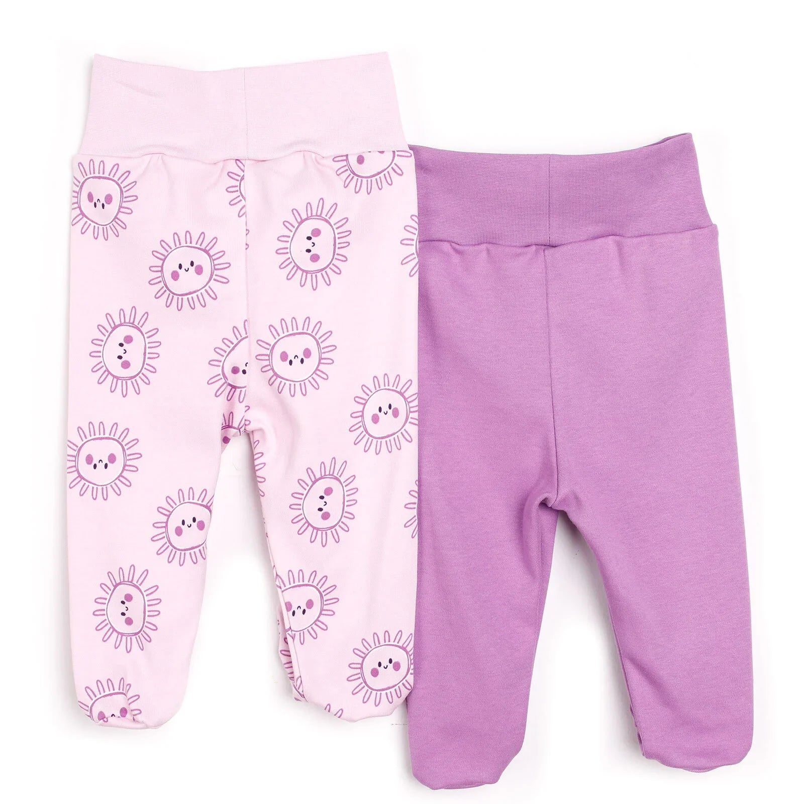 HelloBaby 2 Piece Footed Bottom - Purple