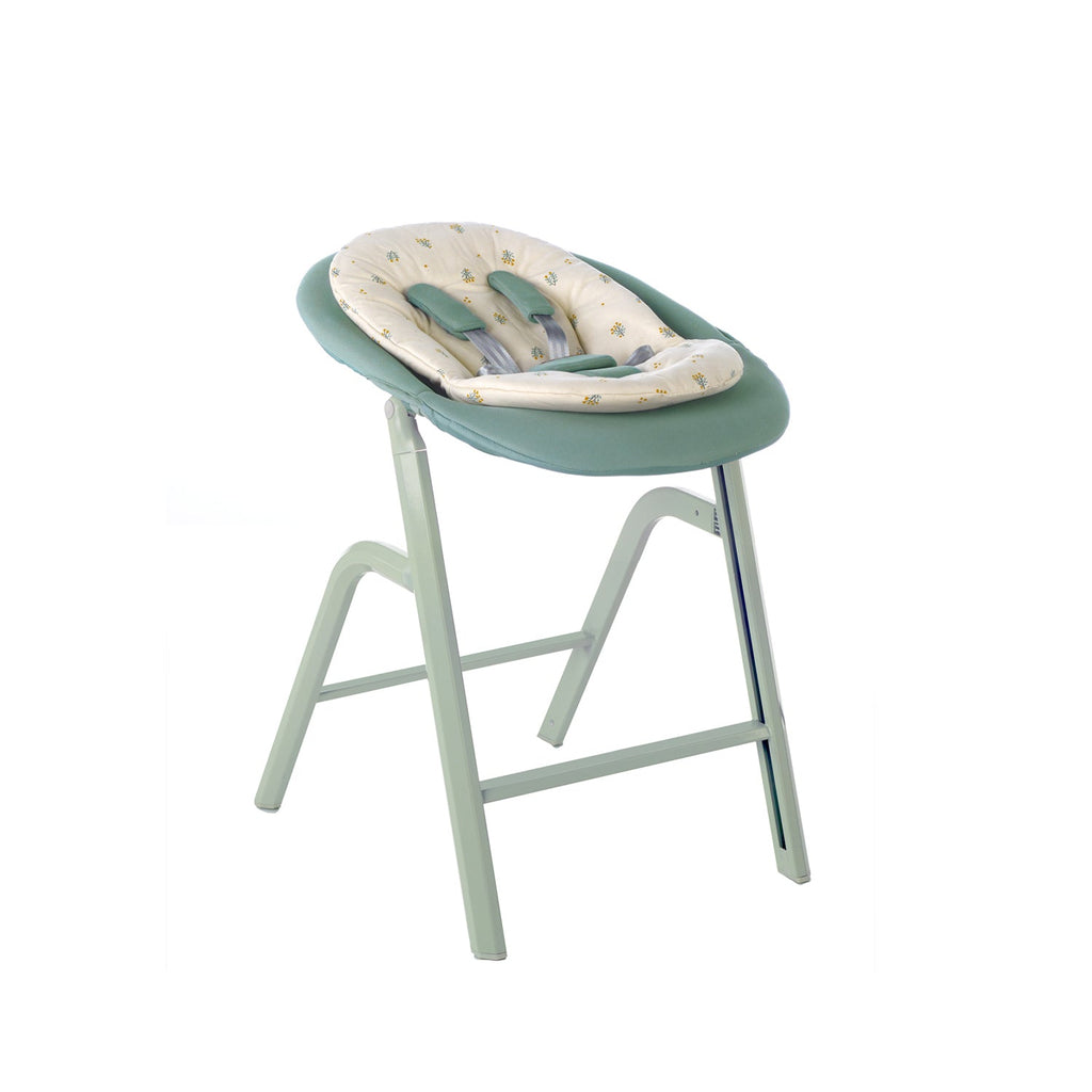 Jane Noah Highchair + Rocker Kit for Newborns – Convertible Beechwood Chair from birth to Adulthood, Botanic