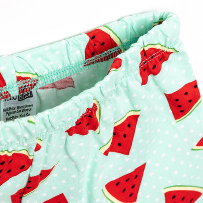 HelloBaby Baby Girl Short Sleeve Pyjamas Set - Blue