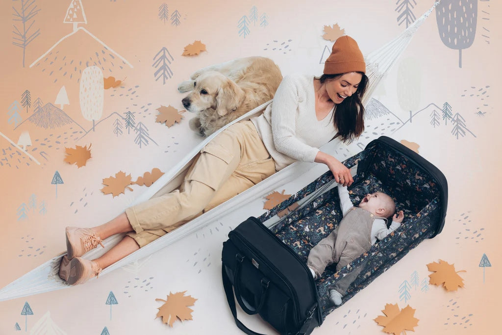 Bizzi Growin Baby Travel Crib and Changing Bag POD ® - Vegan Leather