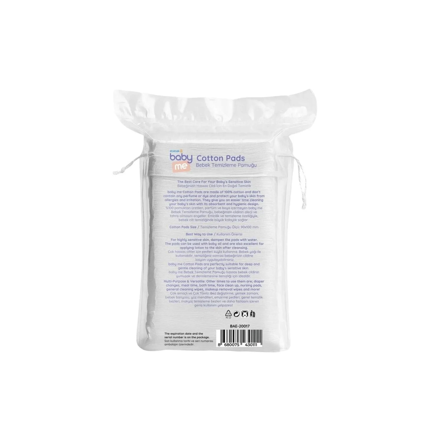 baby me Baby Cleaning Cotton Pads 60 pcs