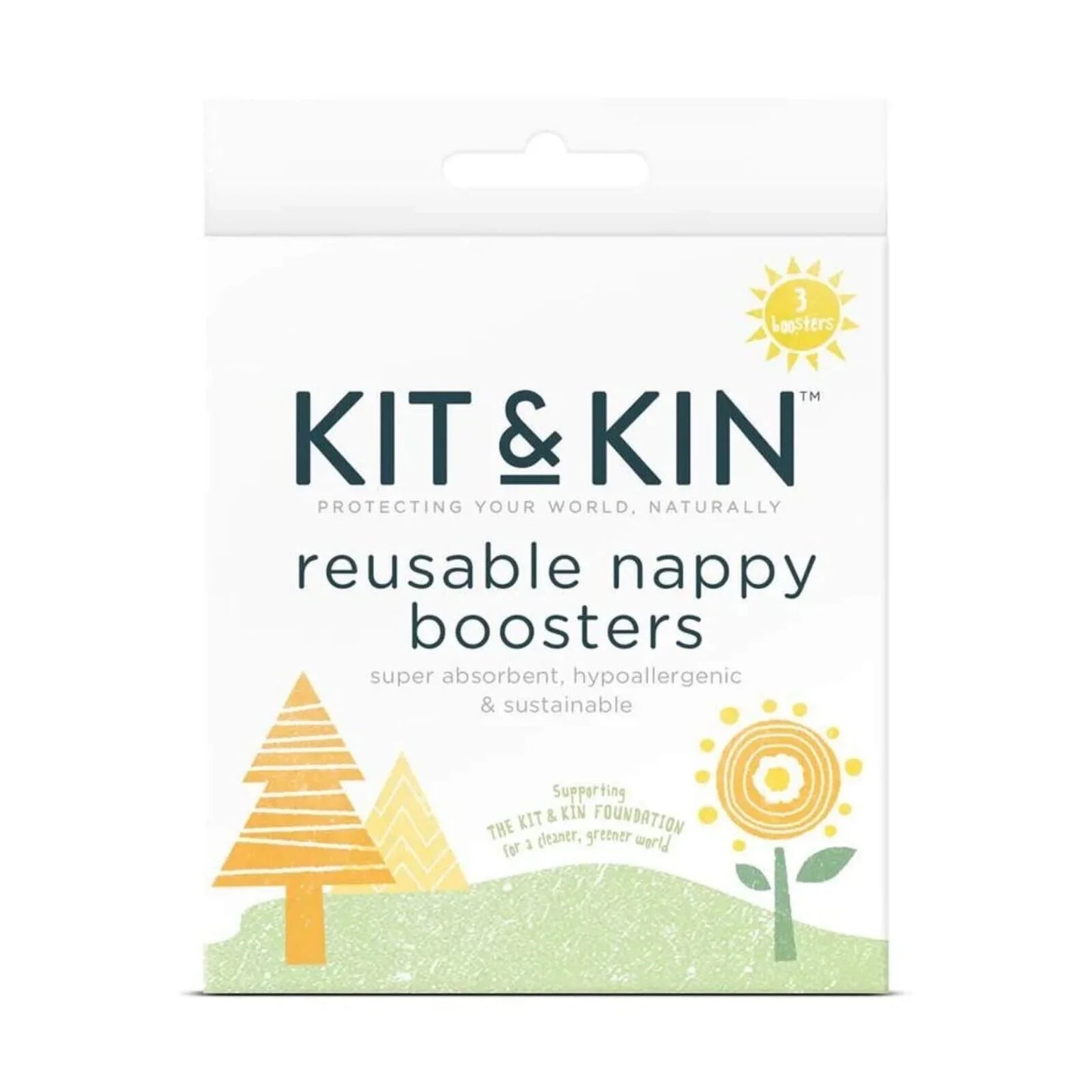 Kit & Kin Reusable Nappy Boosters 3 pcs